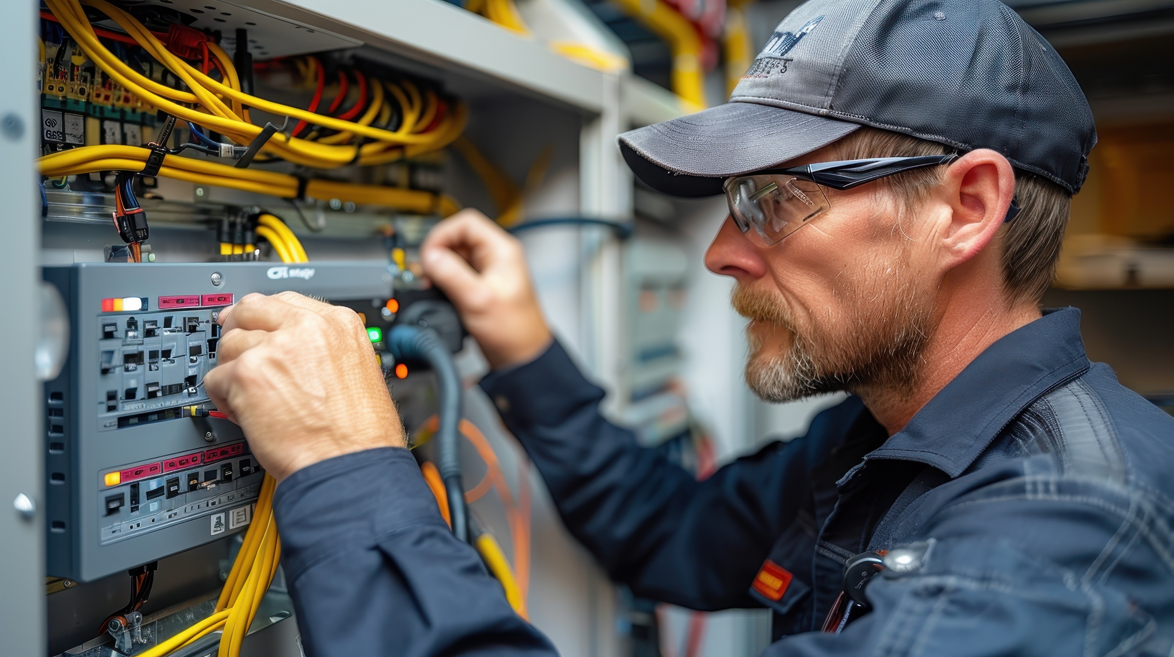 technician working on electrical wiring